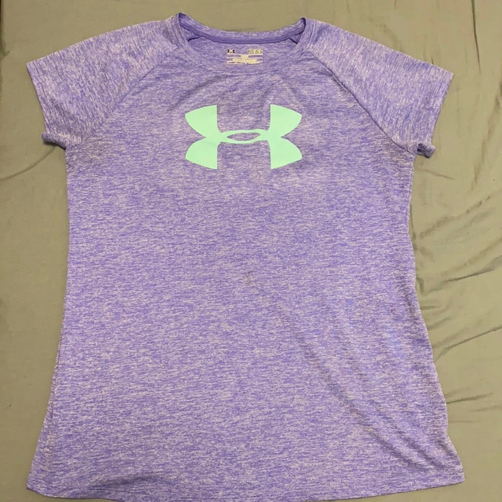 Purple Under Armor Workout Top